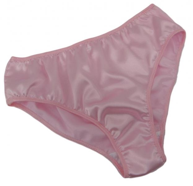 Baby pink satin vintage style knickers